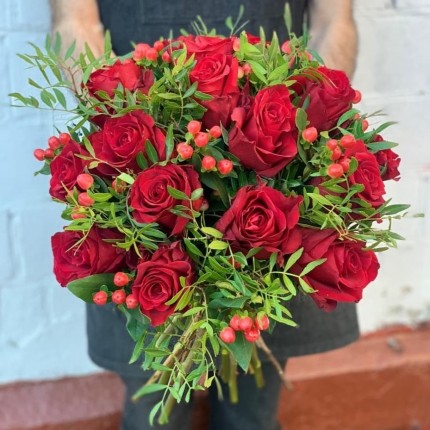 Букет из красных роз "Огонь" - купить с доставкой в по Богучару